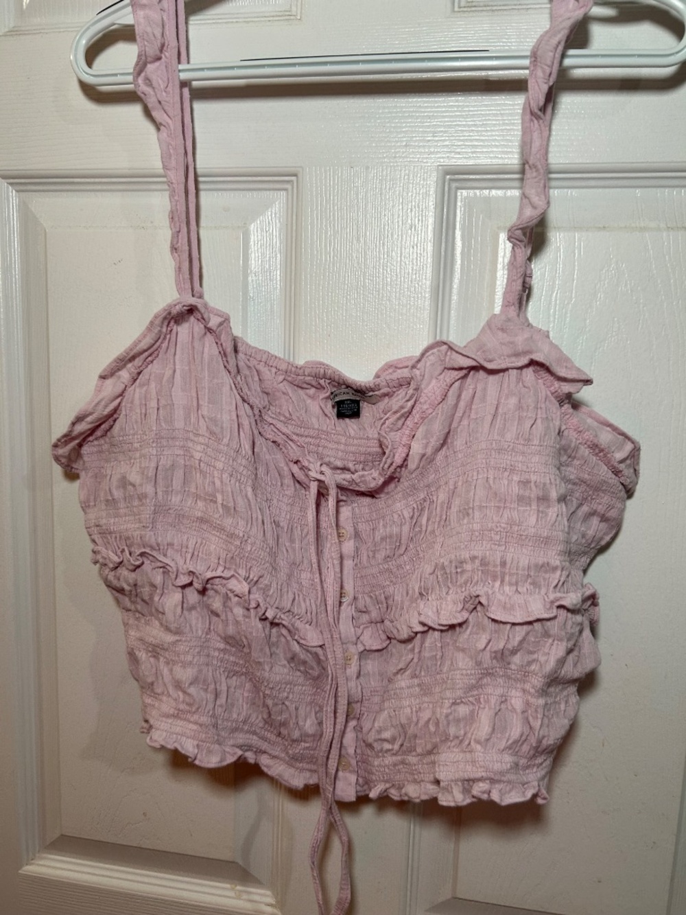 AE Smocked Ruffle Tank Top - Picture 2 of 7